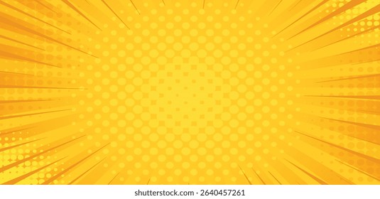 pop art yellow comic book cover cartoon retro pattern vintage background comics speech bubble