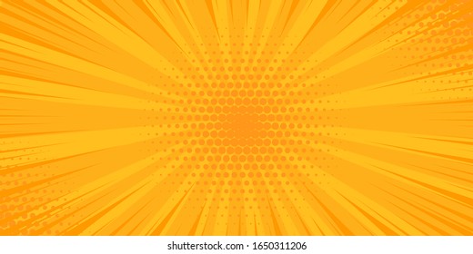 Pop Art Yellow Comics Book Cartoon Stock Vector (Royalty Free ...