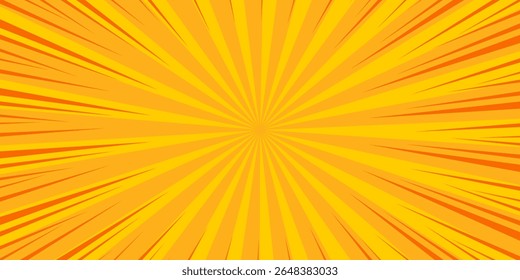 Pop art yellow comics book cartoon magazine cover. Cartoon funny retro pattern strip mock up. Vector halftone illustration. Vintage backdrop for comic superhero text, speech bubble, message.