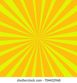 Pop art yellow and orange background. Vector illustration.