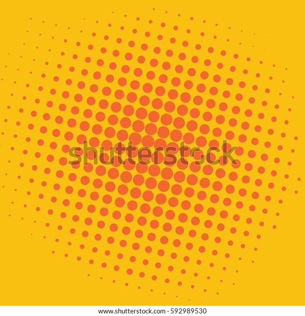 Pop Art Yellow Orange Dots Comic Stock Vector Royalty Free 592989530