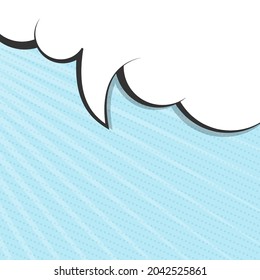 pop art-style speech bubble. Background for the text in the style of comics. Flat design