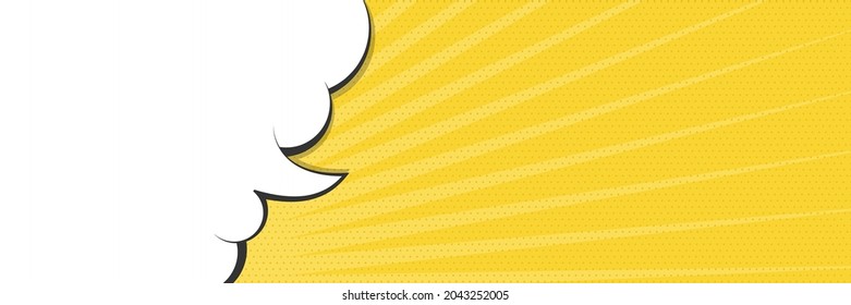 pop art-style speech bubble. Background for the text in the style of comics. Flat design