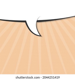 pop art-style speech bubble. Background for the text in the style of comics. Flat design