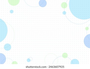 Pop background of circular objects, colorful circular pattern frames