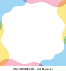Pop Background Frame with Curved Design, Square Size