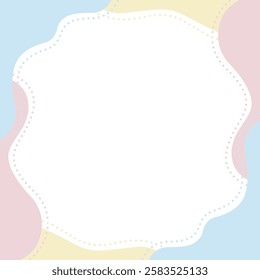 Pop Background Frame with Curved Design, Square Size