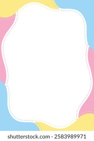 Pop Background Frame with Curved Design, Vertical