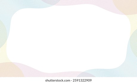 Pop Background Frame with Curved Design