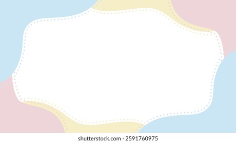 Pop Background Frame with Curved Design