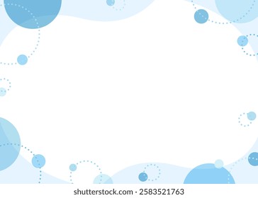 Pop Background Frame with Curves and Multiple Circles