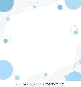 Pop Background Frame with Curves and Multiple Circles, Square Size