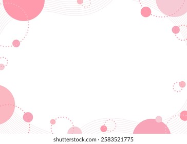 Pop Background Frame with Curves and Multiple Circles