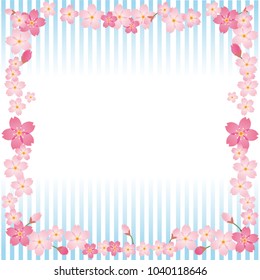 Pop background for spring image (square) | Cherry illustration Cherry background | Cherry lease Cherry ornament