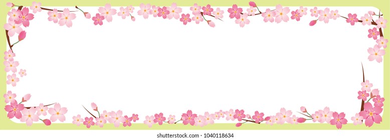 Pop background for spring image (wide) | Cherry illustration Cherry background | Cherry lease Cherry ornament