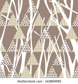 Pop Botanica Geometric Seamless Background Pattern