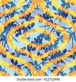 Pop botanical silhouette pattern seamless vector background tile