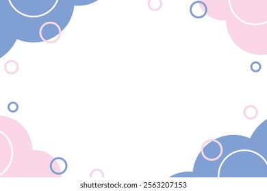 Pop bubble frame dull blue pink