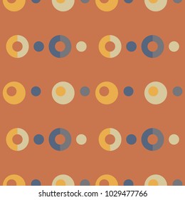 Pop up bubbles symmetry seamless pattern. Autentic design for textile, print or digital.