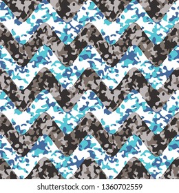 Pop Camouflage Wave Pattern Background Tile
