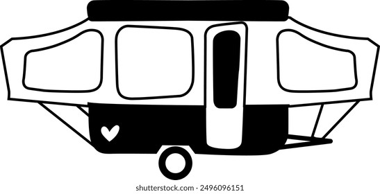 Pop Up Camper Digital EPs Vector graphics File