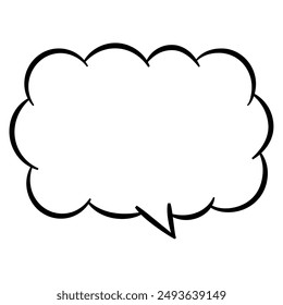 Pop cartoon style speech bubble