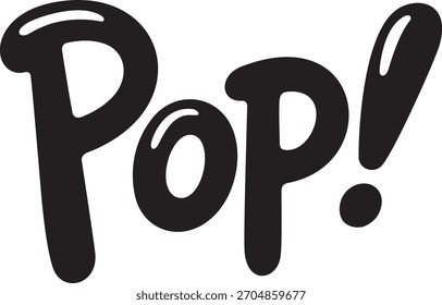 POP Cartoon Text Logo – Fun Bubble Style Typography Design