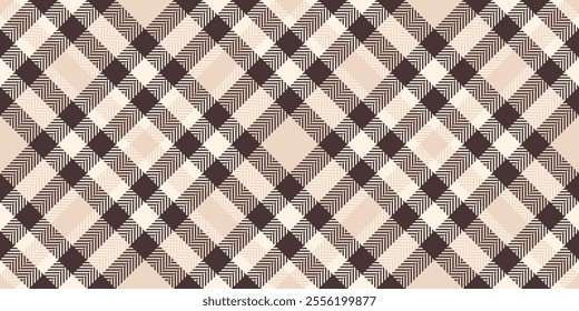 Pop check fabric vector, choose background textile texture. Gift paper plaid seamless tartan pattern in dark and old lace colors palette.