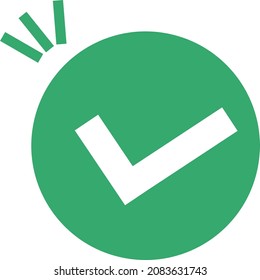 Icono de marca de verificación emergente. Confirmación o autenticación. Vectores.