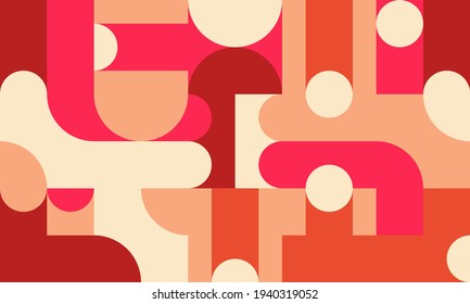 Pop Circle Abstract Background With Kahala Roses Color Theme. Great for background, template, banner design, wallpaper, wall decoration, book cover, web design, ornament and decoration