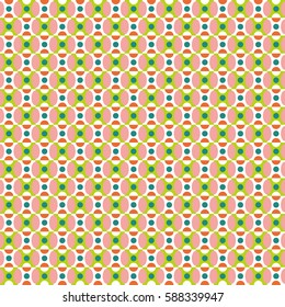 pop circle image,pastel color tile - Geometric seamless pattern