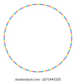 Pop circular frame, stripe pattern, decoration