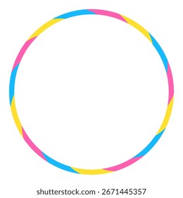 Pop circular frame, stripe pattern, decoration