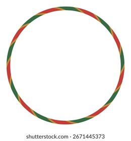 Pop circular frame, stripe pattern, decoration, Christmas colors
