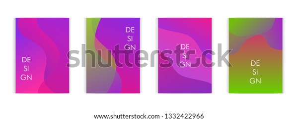 Pop Color Green Purple Pink Gradient Stock Vector Royalty