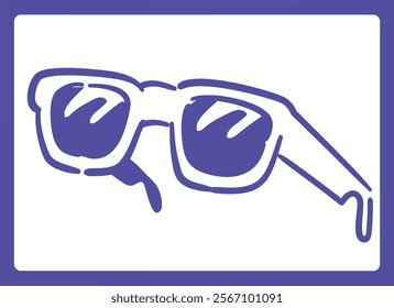 Pop colored sunglasses. Vector illustration.