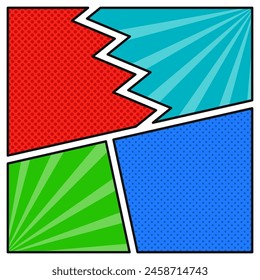 Pop and colorful American comic style panel square design illustration. Vector illustration.