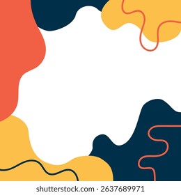 pop colorful flat design backdrop illustration template border frames
