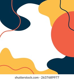 pop colorful flat design background illustration template round border frames