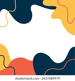 pop colorful flat design background illustration template border and frames