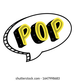 Pop comic bubble expression. Pop art - Vector illustration