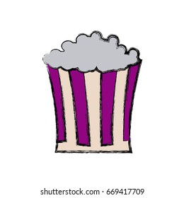 pop corn box snack food icon