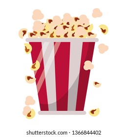 Pop corn bucket food cartoon