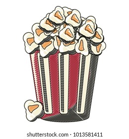 Pop corn bucket icon