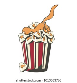 Pop corn bucket icon