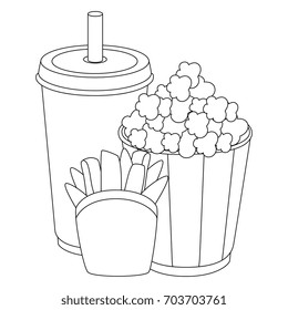 pop corn bucket icon 