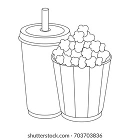 pop corn bucket icon 