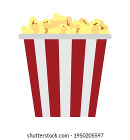 pop corn bucket on background