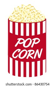 pop corn cartoon isolated over white background. vector