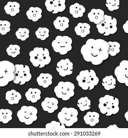 Pop corn , cartoon seamless pattern background